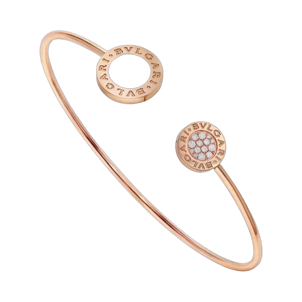 Bvlgari bracelet 356189 18kt Rose Gold With Onyx And Pave Diamonds