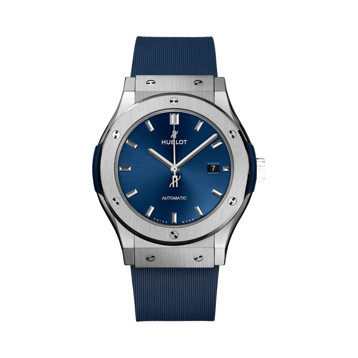 Hublot Classic Fusion 542.NX.7170.RX Automatikuhr Titan blaues Zifferblatt 45mm Herrenuhr