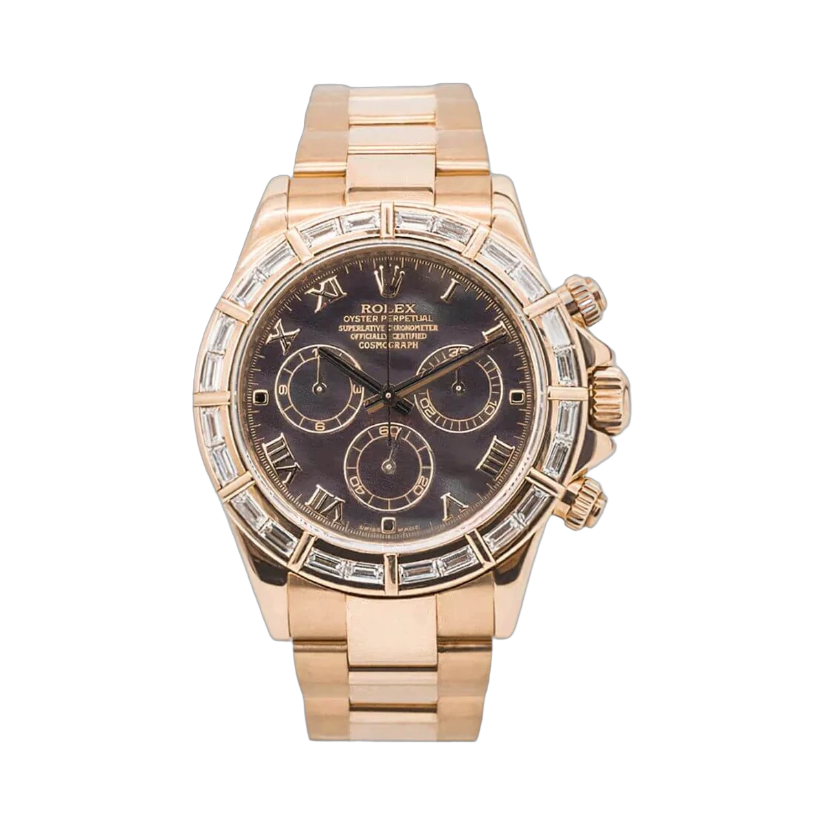 Rolex Cosmograph Daytona 116568BR Yellow Gold MOP Roman Dial