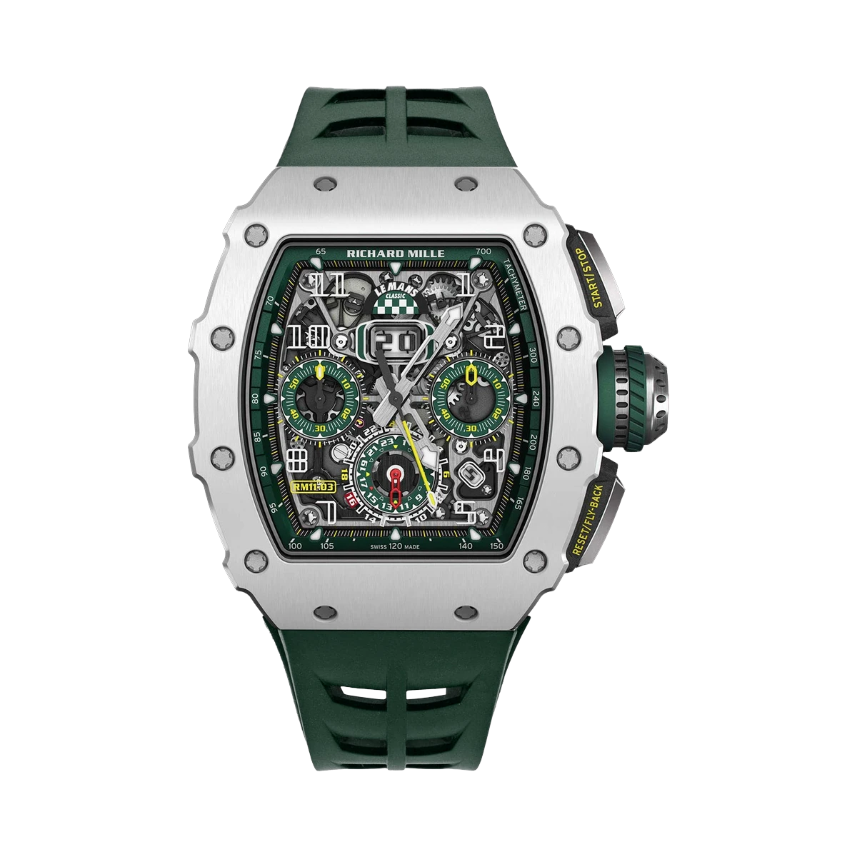 Richard Mille RM 11-03 Le Mans Classic White Carbon Ceramic Skeleton Dial 40mm Men's Watch