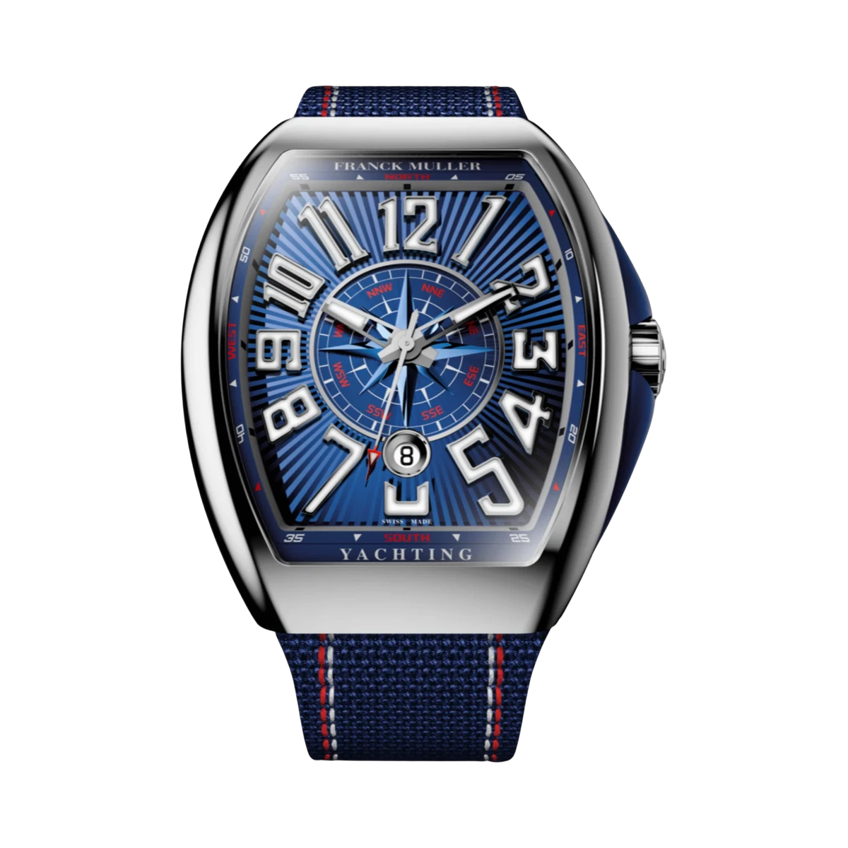Franck Muller Vanguard Yachting Sail Steel Automatic Blue Dial V41 SC DT AC BL
