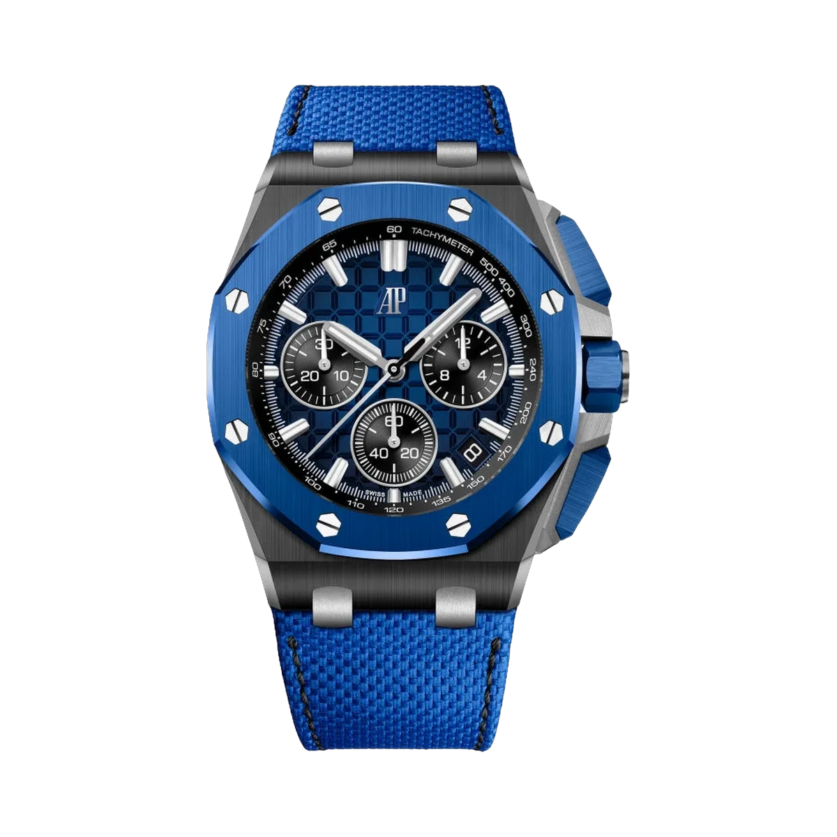 爱彼 Royal Oak Offshore 26420CE.OO.A043VE.01 自动上链计时码表 黑色/蓝色陶瓷 43 毫米