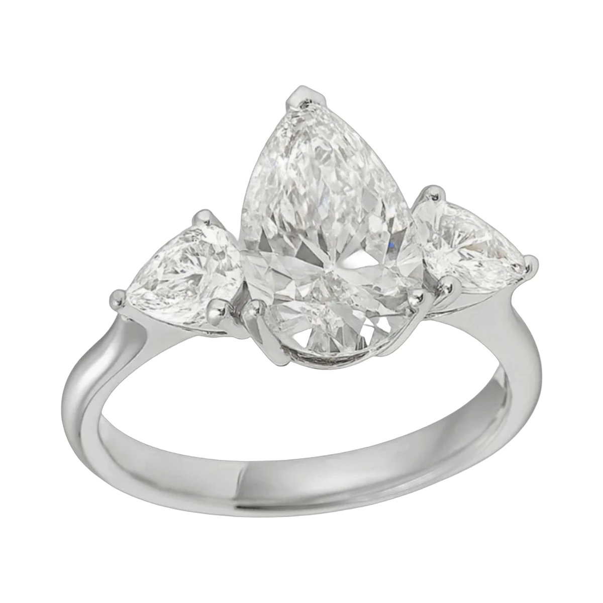 3 CT Pear Ring -3.51 CTS,R112R,J-K/SI,F-G/VS-SI,Total Wt - 3.89 gm