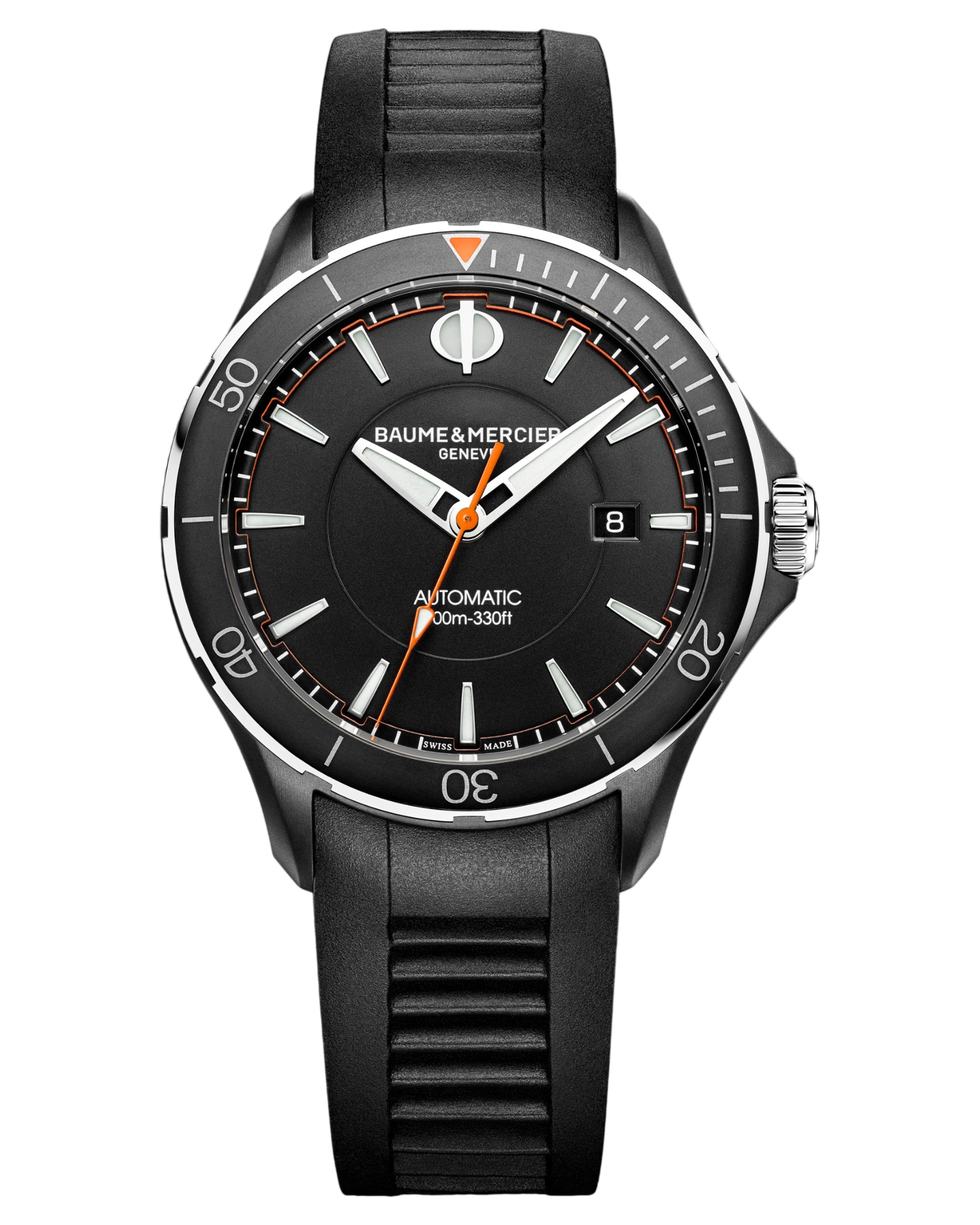 Baume & Mercier Clifton 5979740 Automatic Date Watch 42mm Steel & Black ADLC Steel