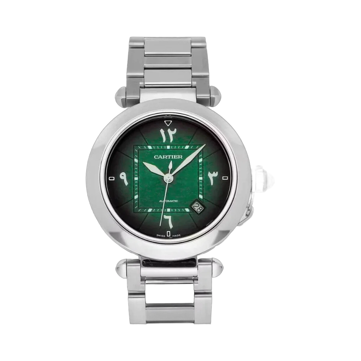 Cartier Pasha Wspa0022 Green Dial 41Mm Stainless Steel Middle East Edition Limited To 200 Pieces Men's Watch
