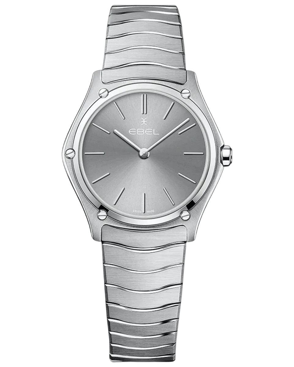 Ebel Sport Classic Watch Grey Galvanic Dial 33MM 1216524A