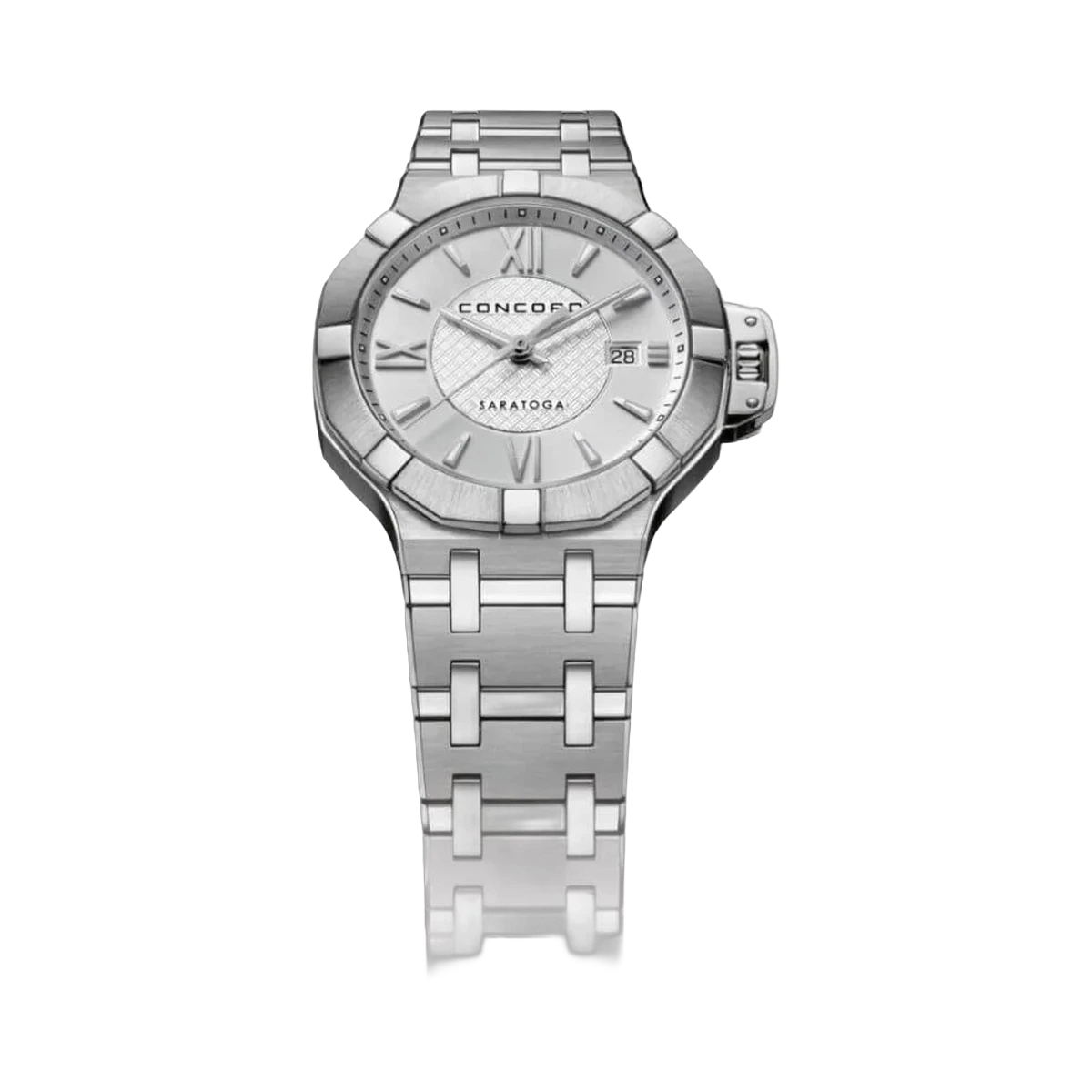 Concord Saratoga 0320428 Quarz Edelstahl Silber Römisches Zifferblatt 31mm Damenuhr