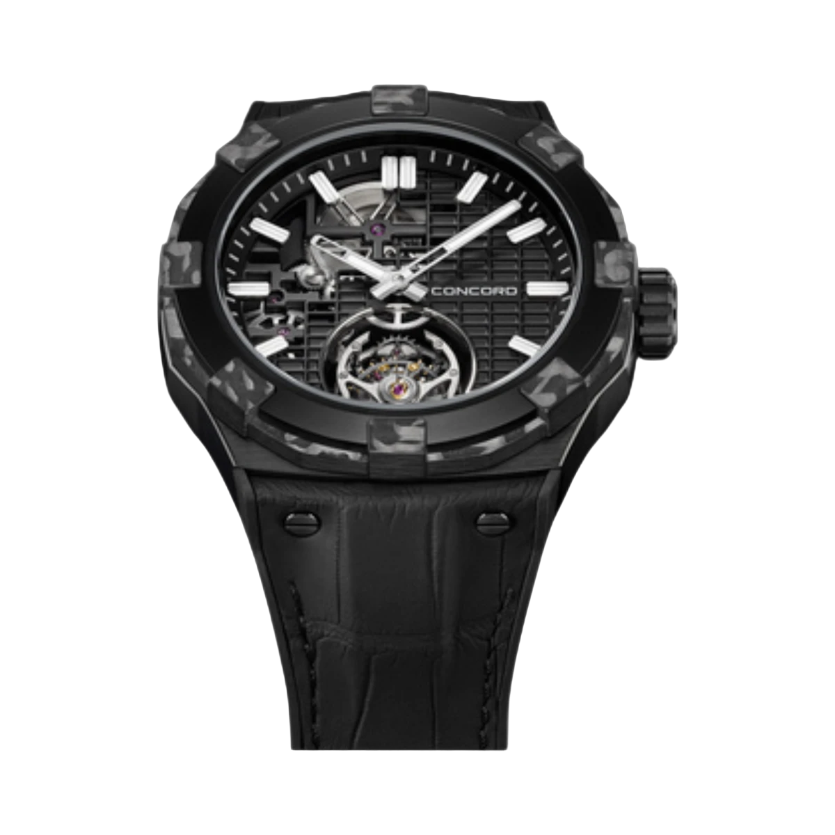 Concord C1 Tourbillon Black PVD Carbon Fiber 0320295 47MM Titanium