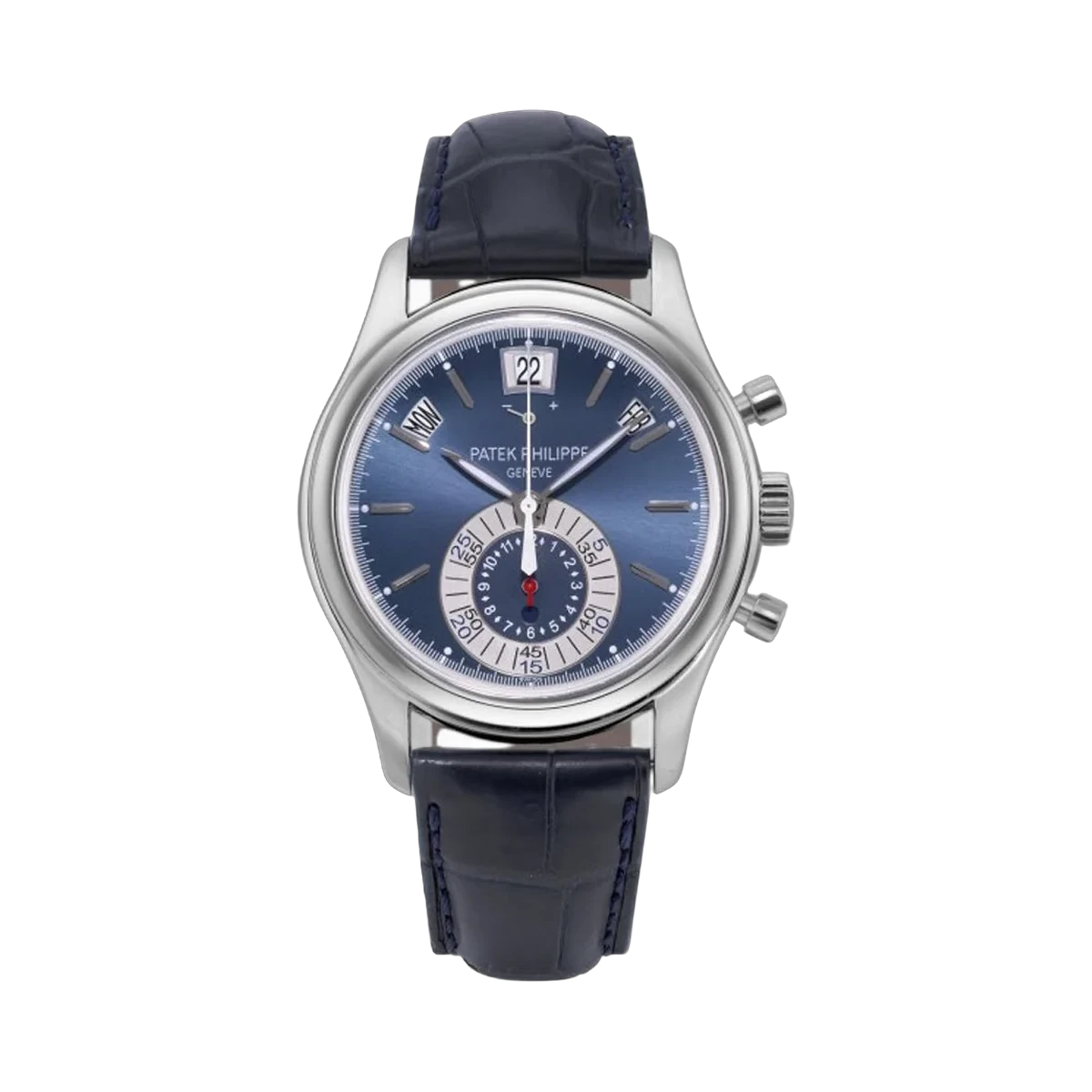 Patek Philippe Annual Calendar 5960G-010 Chronograph Moskau Weißgold 40,5 mm Blaues Zifferblatt Herrenuhr