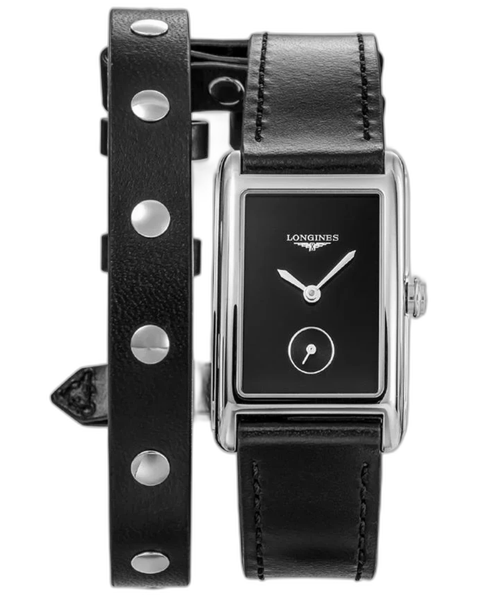 Longines Dolcevita Quartz Black L55124592 23.3x37MM Stainless Steel