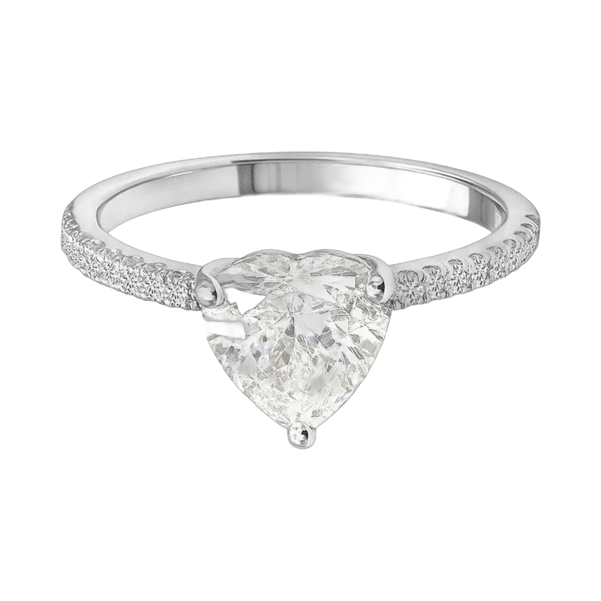 1.51 CT Heart Ring -1.73 CTS,R24R,Total Wt - 2.67gm
