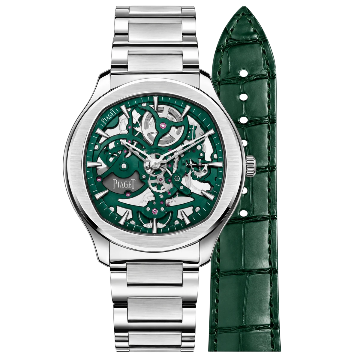 Piaget Polo Ultra Thin Skeleton Automatic Self Winding Green 42MM G0A47008
