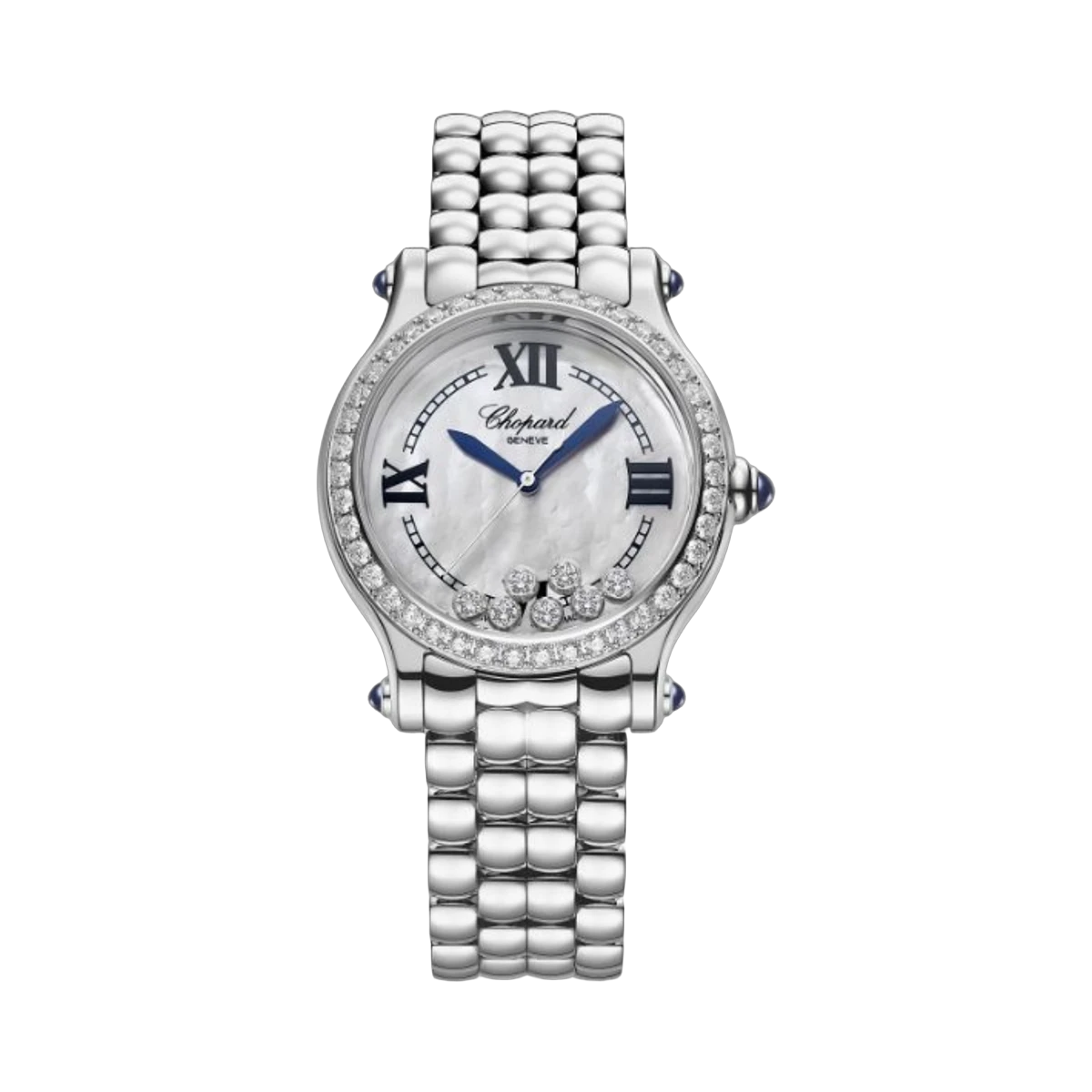 Chopard 278610-3002 HAPPY SPORT THE FIRST 33MM LADIES WATCH MOP ROMAN DIAL STAINLESS STEEL