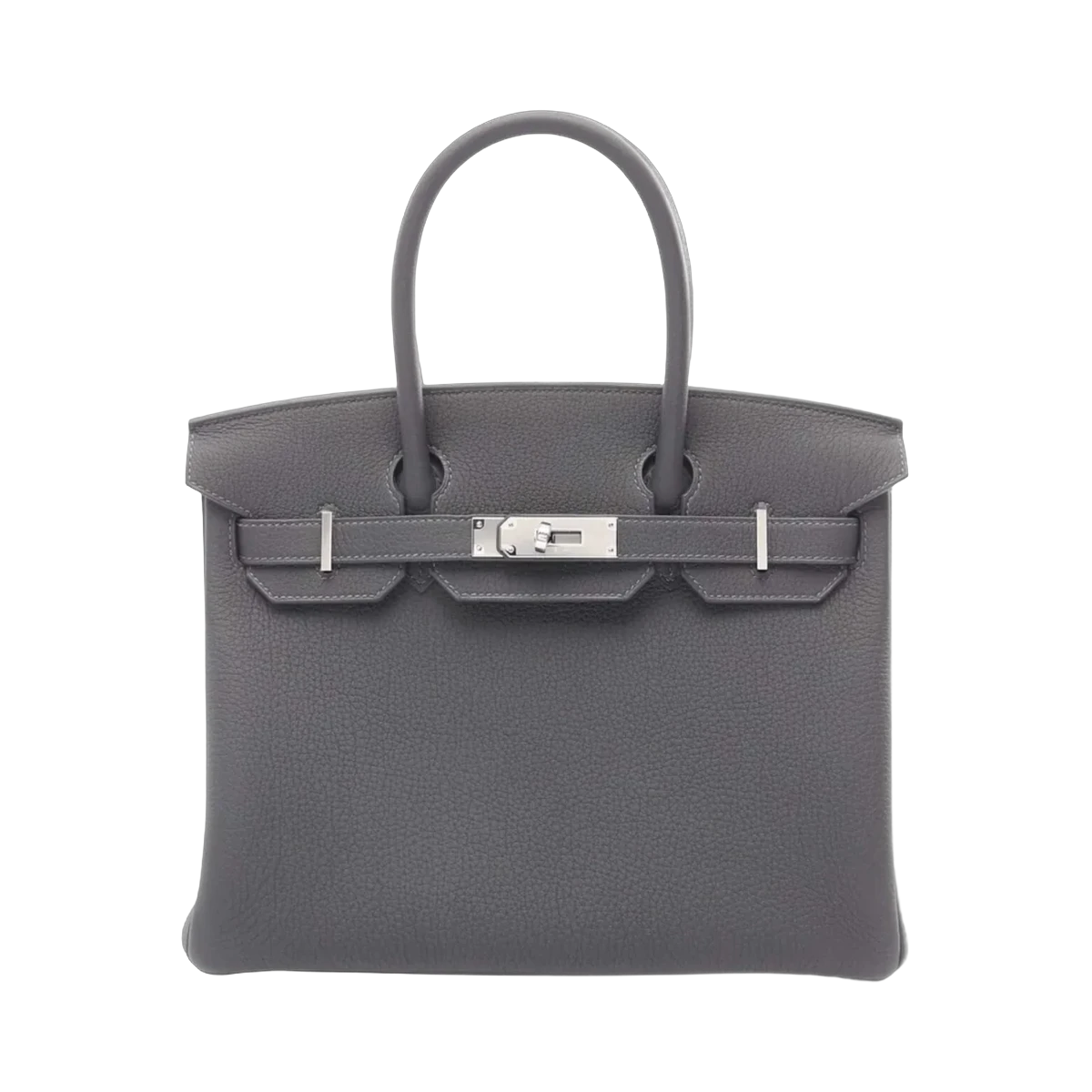 Hermes Birkin 35 Etain Grau Togo Leder Palladium HW Handtasche