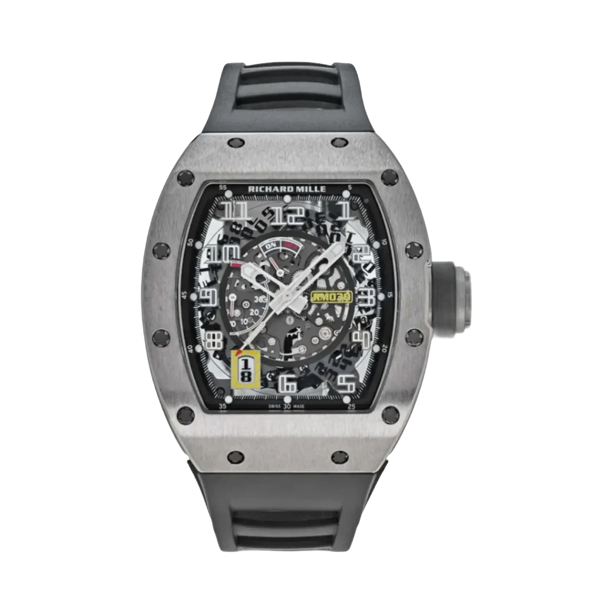 Richard Mille RM030 WG White Gold Automatic 42.7mm Skeleton Dial Mens Watch
