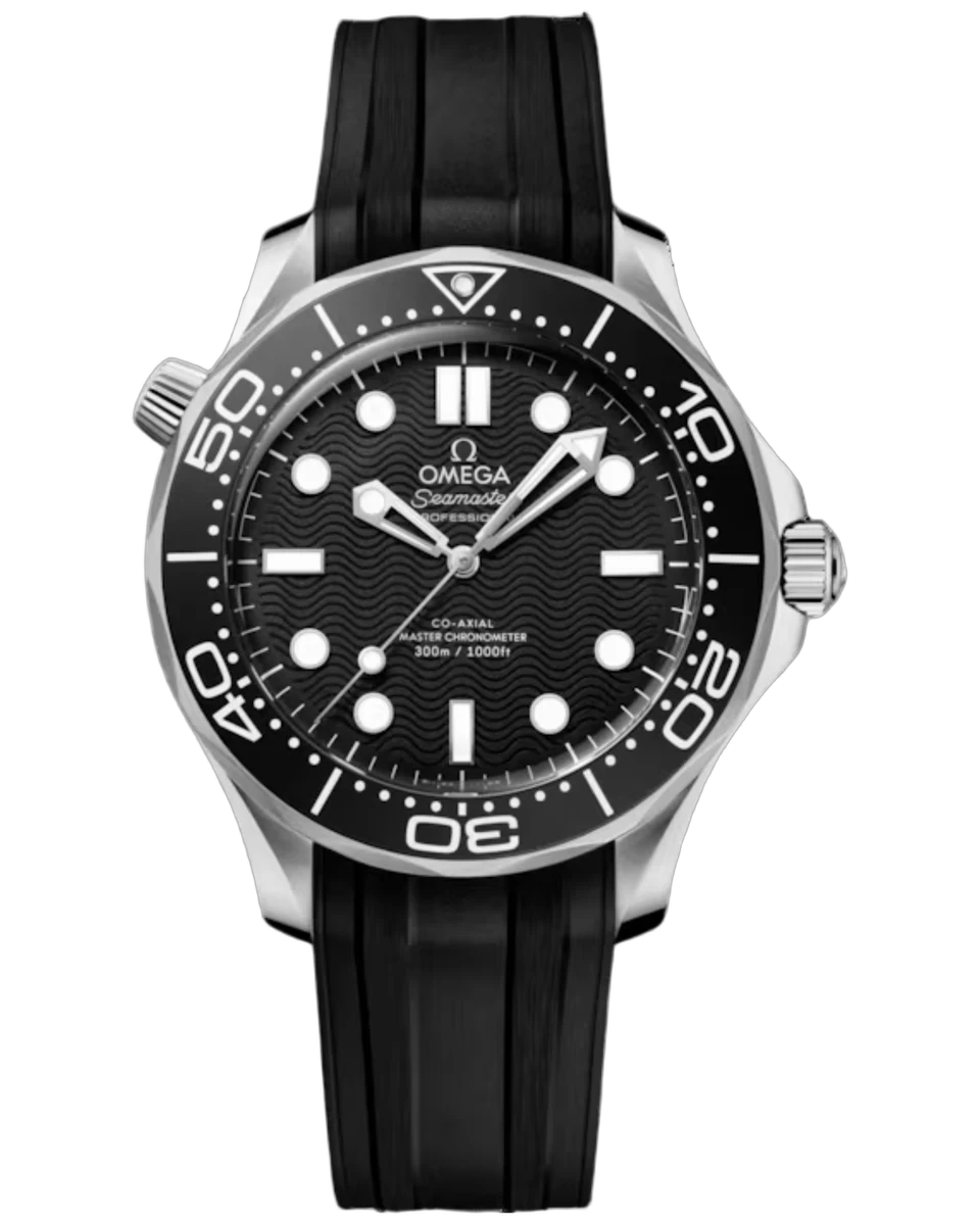 Omega Seamaster Diver 300M 210.32.42.20.01.003 Black Aluminium Dial 42mm Stainless Steel Rubber Strap