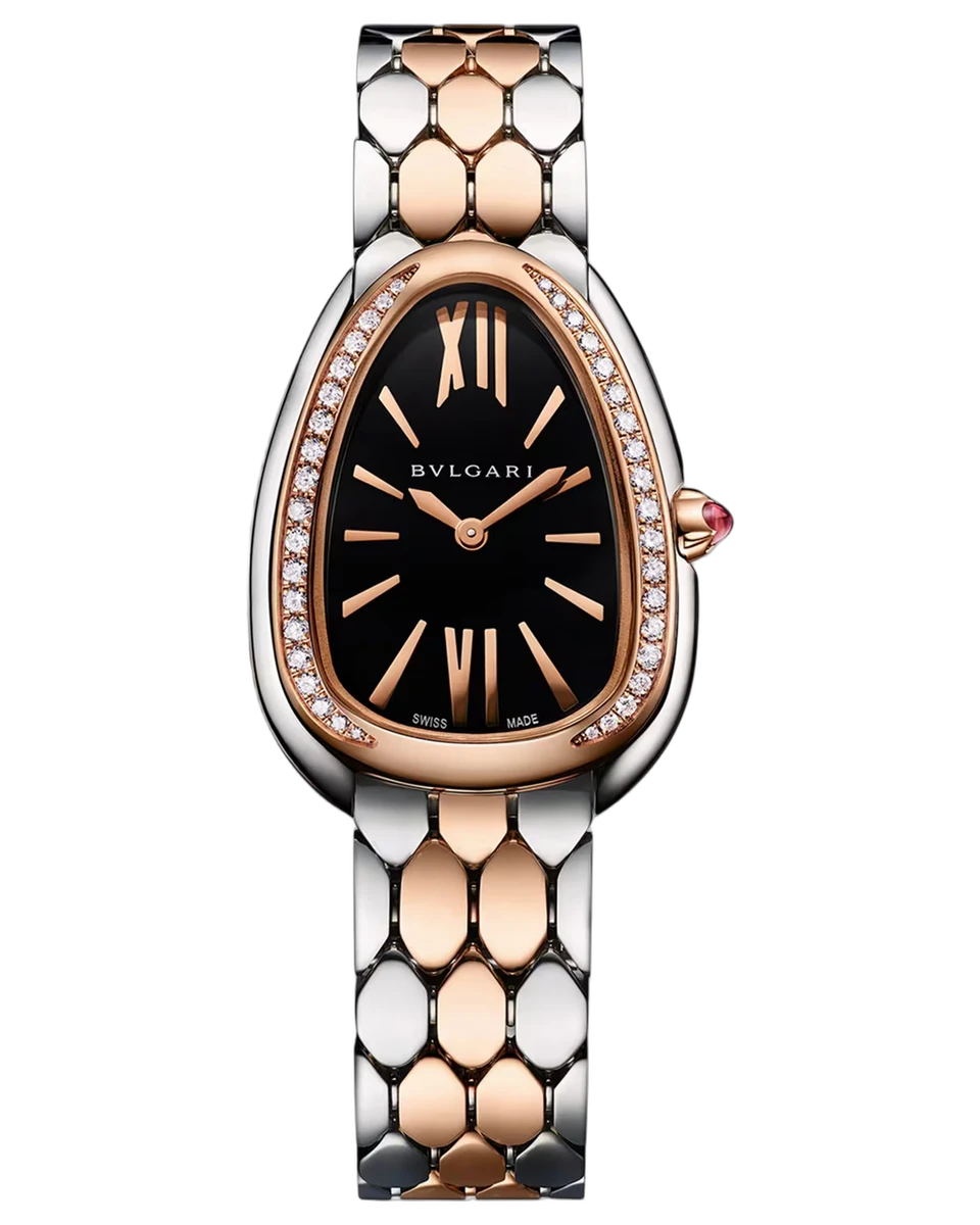 Bvlgari Serpenti Seduttori Rose Gold Black 103450 33MM