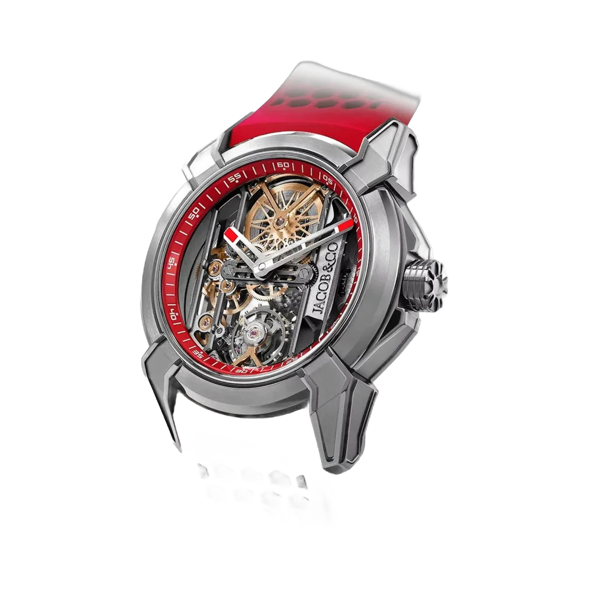 Jacob & Co. Epic X Skeleton EX110.20.AA.AE.A Titanium Red 44mm Skeleton Dial Men's Watch