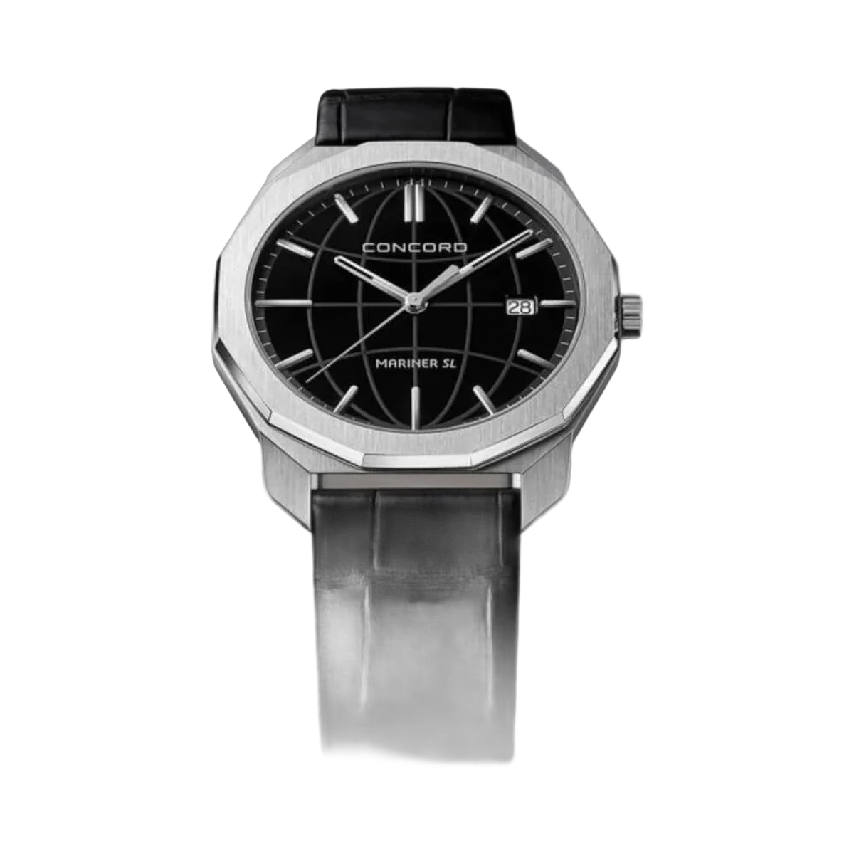 Concord Mariner 0320475 SL Quarz Stahl Schwarzes galvanisches Zifferblatt 40mm Herrenuhr