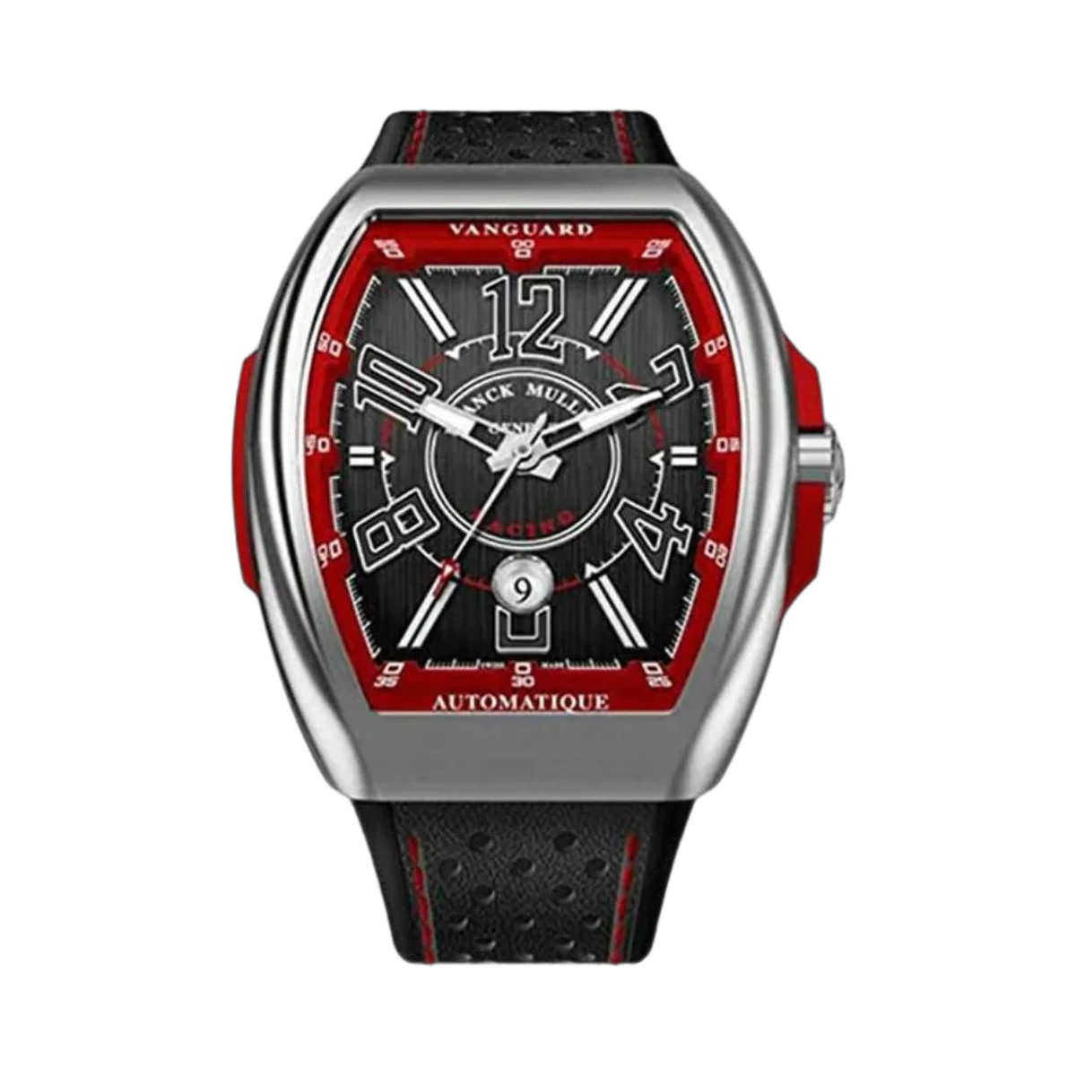 Franck Muller Vanguard Racing V 45 Sc Dt Sqt Rcg Ac Er سوداء مع لمسات حمراء