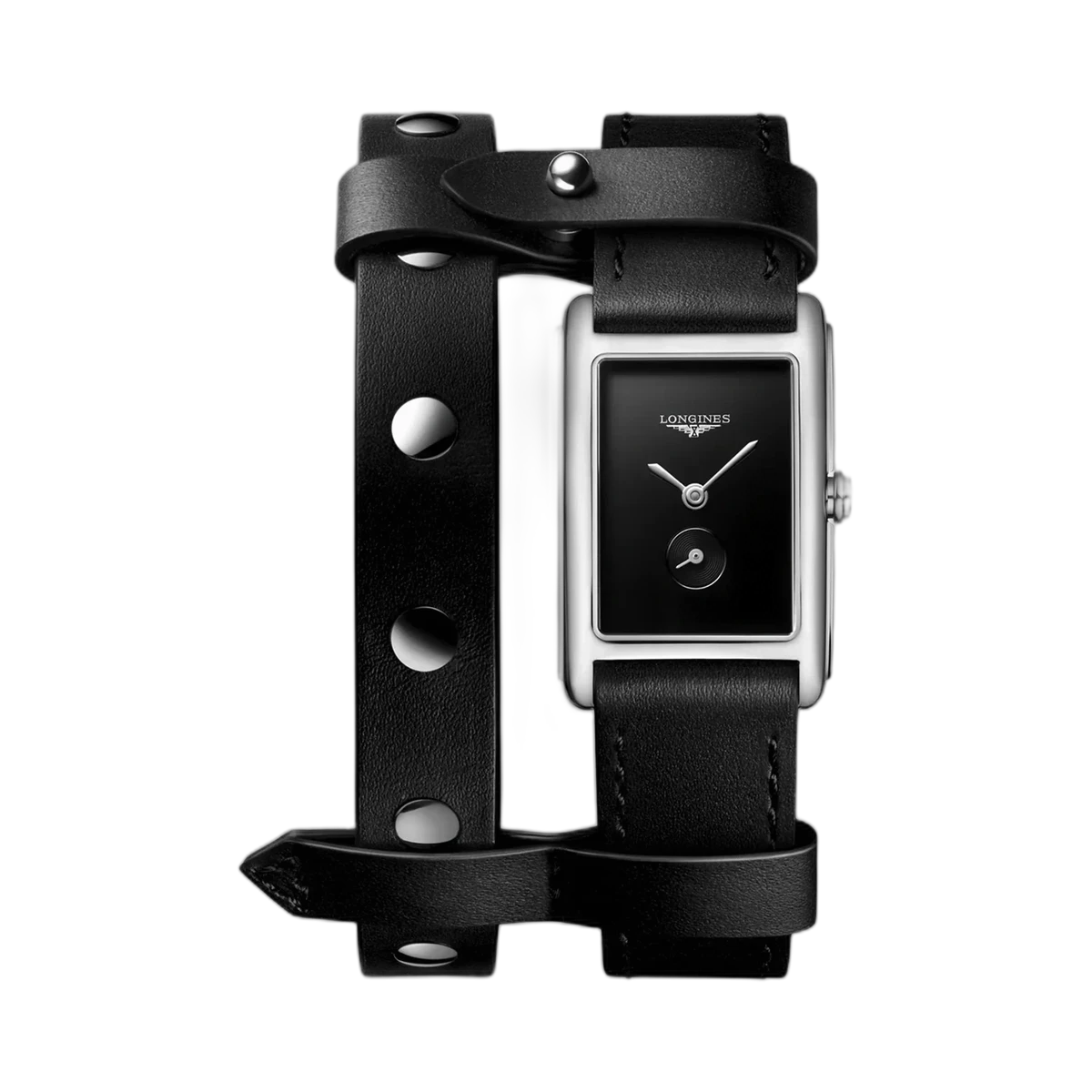 Longines Dolcevita Quartz Ladies Black L52554592 20.8x32MM Stainless Steel