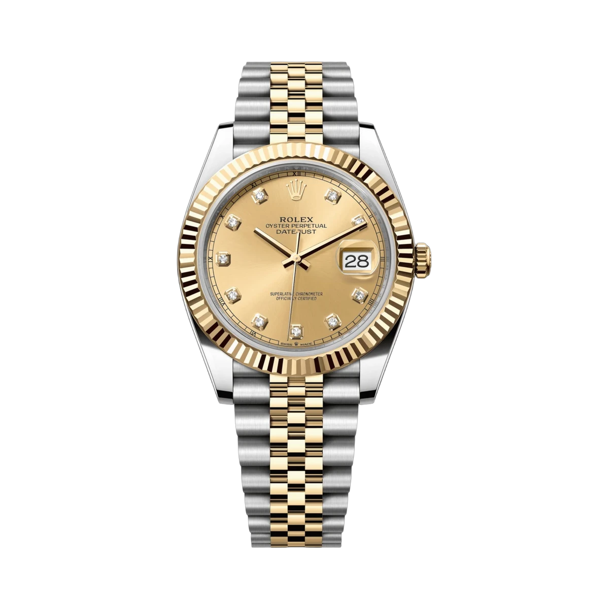Rolex Datejust 126333 CHDJ Champagne Diamond 41mm Men's Watch