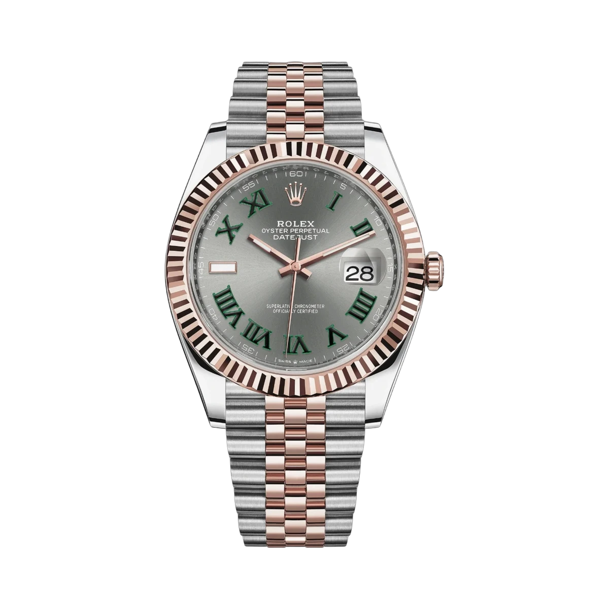Rolex Datejust 126331 0016 Grey Roman Index 41mm Men's Watch