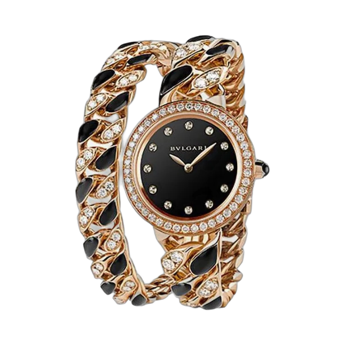 Bvlgari 宝格丽 Catene 玫瑰金表壳女士腕表