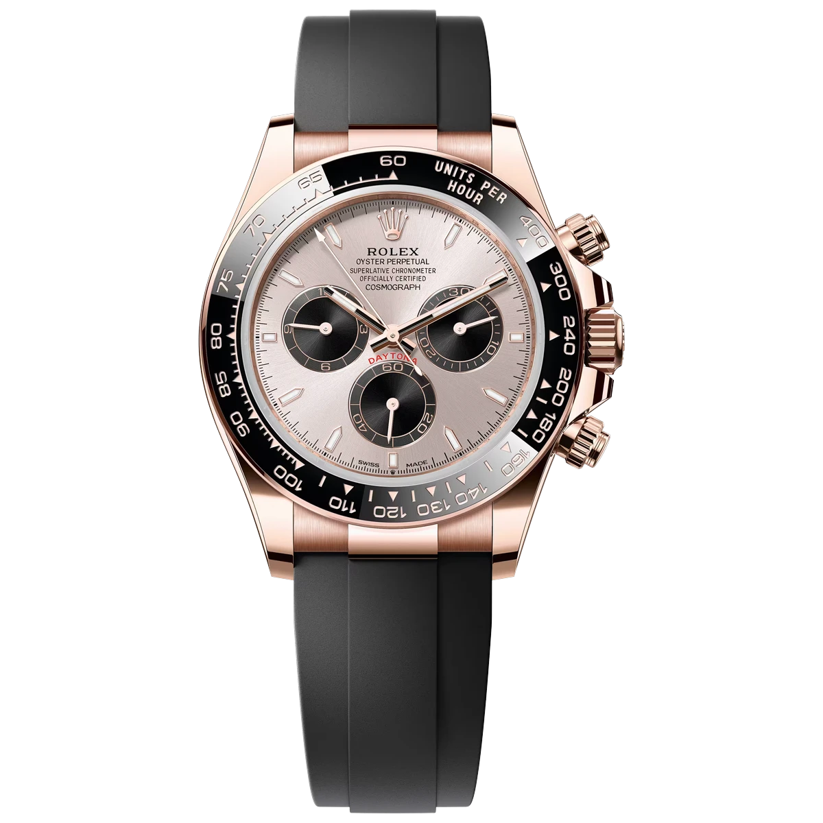 Rolex Cosmograph Daytona 126515LN-0006 سوار أويستر فليكس من الذهب إيفروز عيار 18 قيراطاً ميناء بلون ساندست والأسود البراق