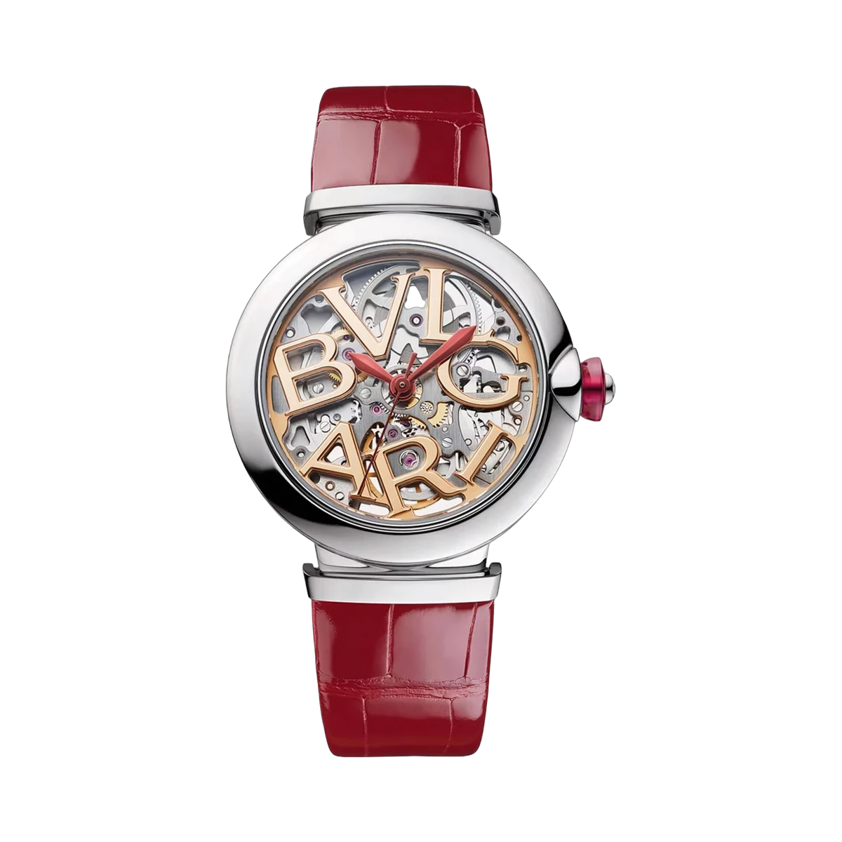 Bvlgari Lvcea Skeleton LU33SKSL 33MM 18K Rose Gold and Steel Pre-Owned