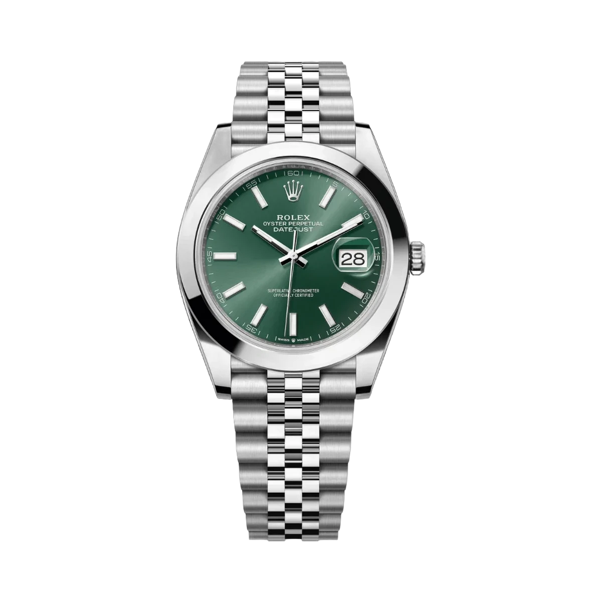 劳力士 Datejust 126300-0020 蚝式恒动 41 毫米薄荷绿表盘男士手表