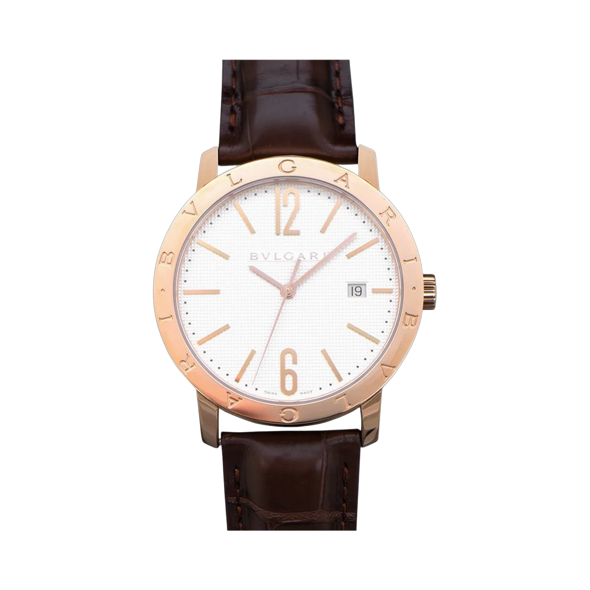 Bvlgari Diagono 40Mm 18K Rose Gold Men's Watch