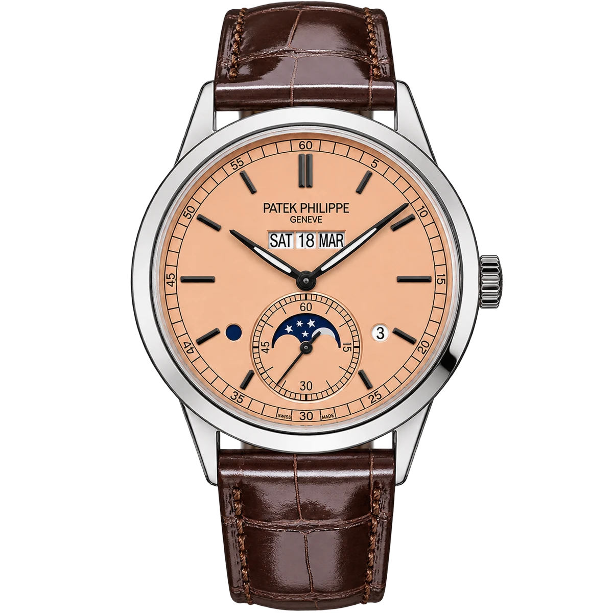 百达翡丽 Grand Complication 5236P-010 自动铂金鲑鱼表盘 41.3 毫米男士手表