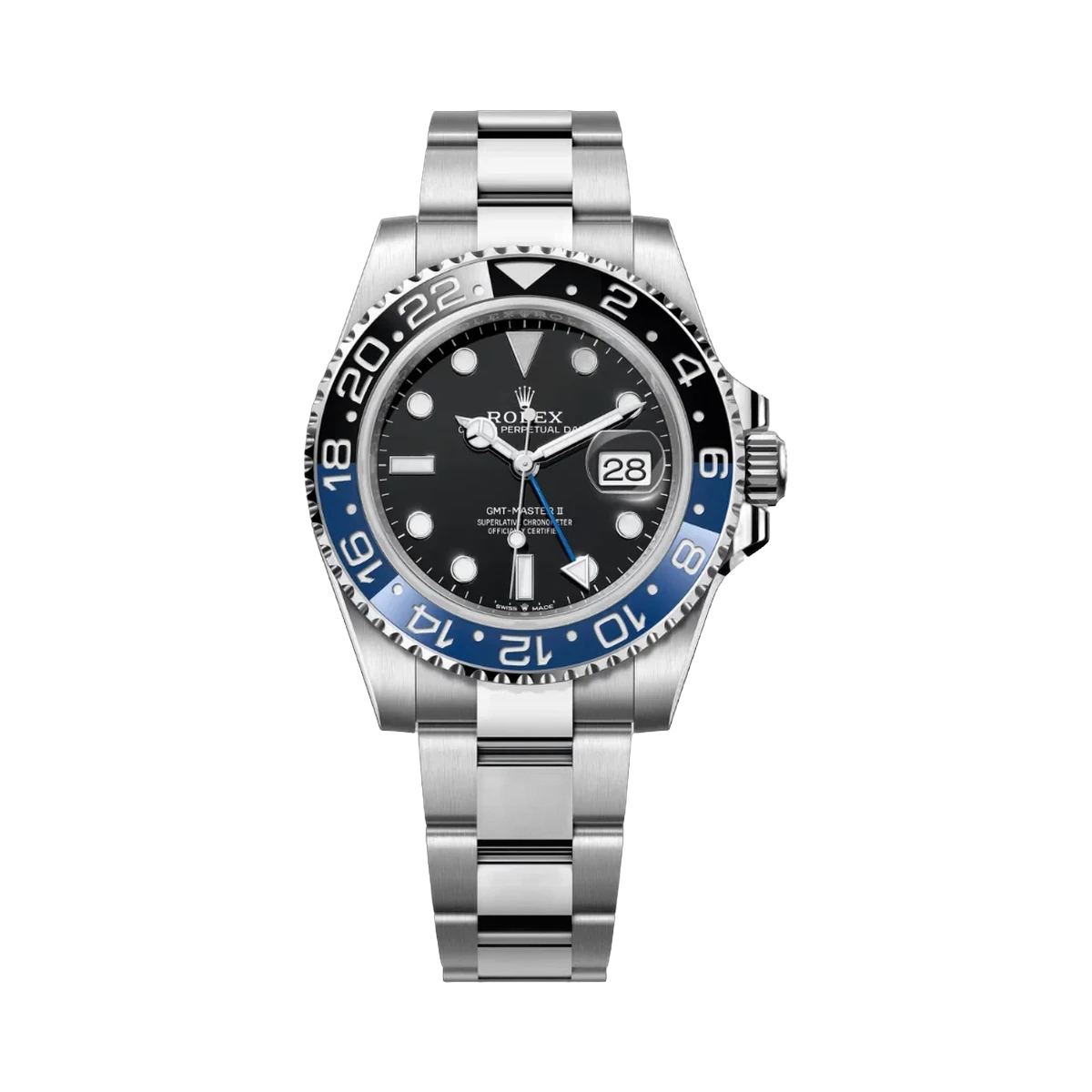 Rolex Gmt Master II Batman 126710BLNR-0003 Oyster Steel Black And Blue Ceramic Bezel 40mm Black Dial