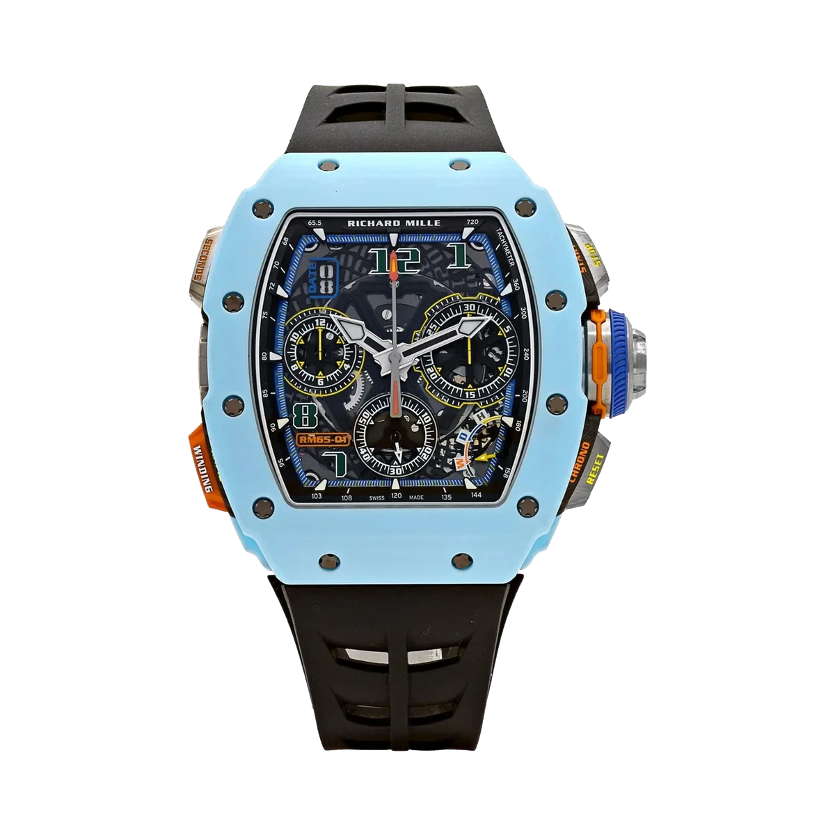 Richard Mille RM 65-01 Automatic Winding Split-Seconds Chronograph Pastel Blue Quartz TPT