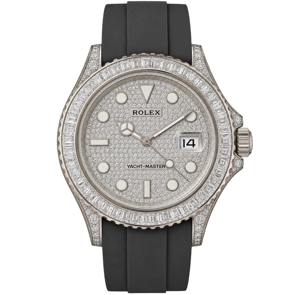Rolex Yacht-Master 226679TBR-0001 Herrenuhr aus Weißgold, 42 mm, mit Diamantlünette und Zifferblatt