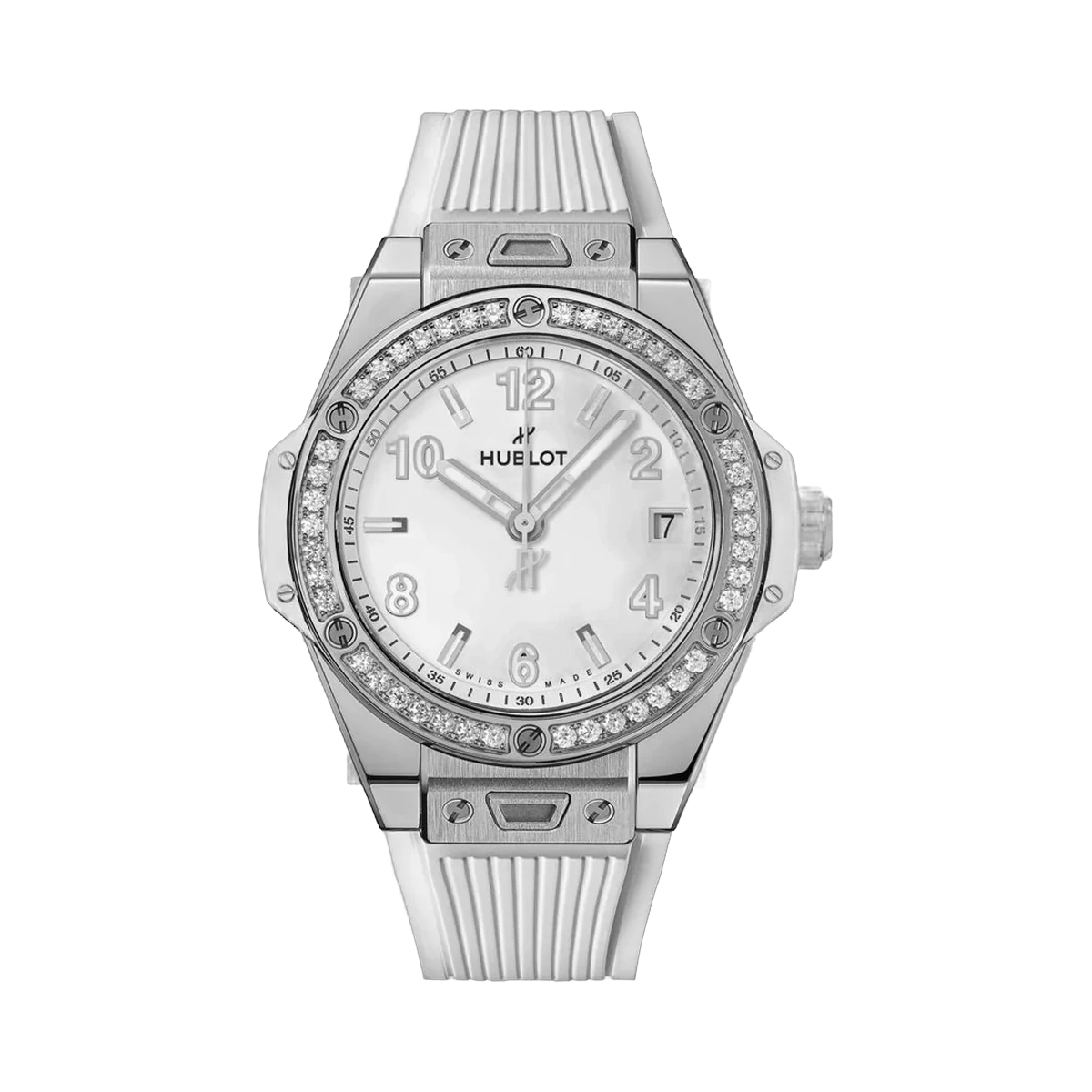 Hublot Big Bang One Click 465.SE.2010.RW.1204 Steel White Diamonds 39mm Ladies Watch