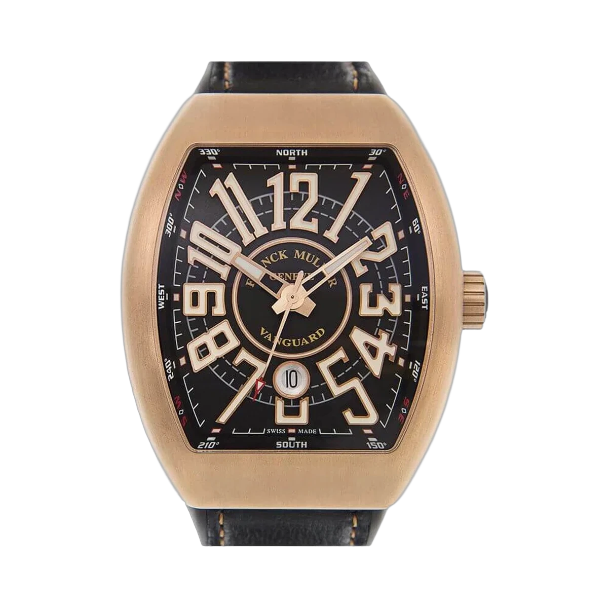 Franck Muller V 45 SC DT CIR BZ BR NR Vanguard Bronze Automatik Herrenuhr mit schwarzem Zifferblatt