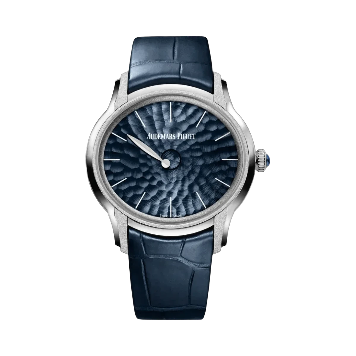 Audemars Piguet Millenary 77266BC.GG.A326CR.01 Frosted Gold Philosophique 39,5 mm Damenuhr mit blauem Zifferblatt