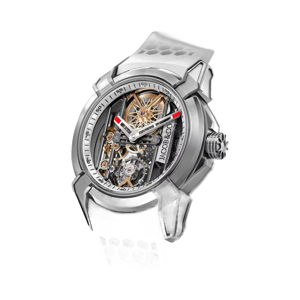 Jacob & Co. Epic X Skeleton EX110.20.AA.AI.A Titanium White 44mm Skeleton Dial Men's Watch