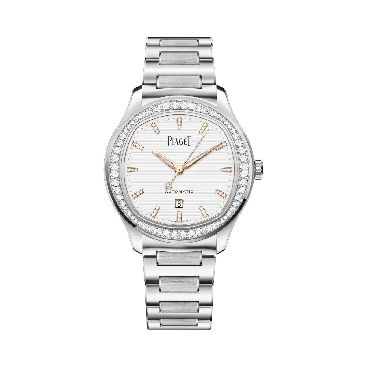 Piaget Polo G0A46019 Date Steel Automatic Diamond-Set Bezel 36mm
