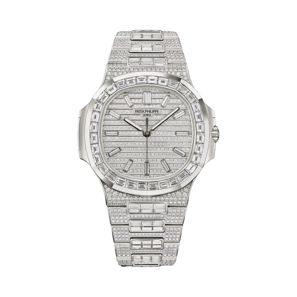 Patek Philippe Nautilus Haute Joaillerie 5811/1460G-001 White Gold Full Diamond 41mm Men's Watch