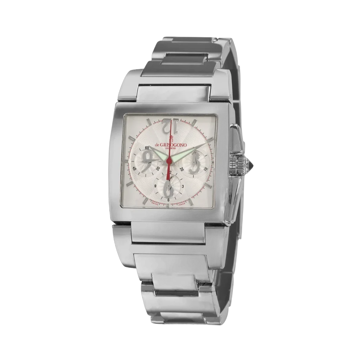 De Grisogono Uno Chronograph N02/B Steel Bracelet Silver Dial