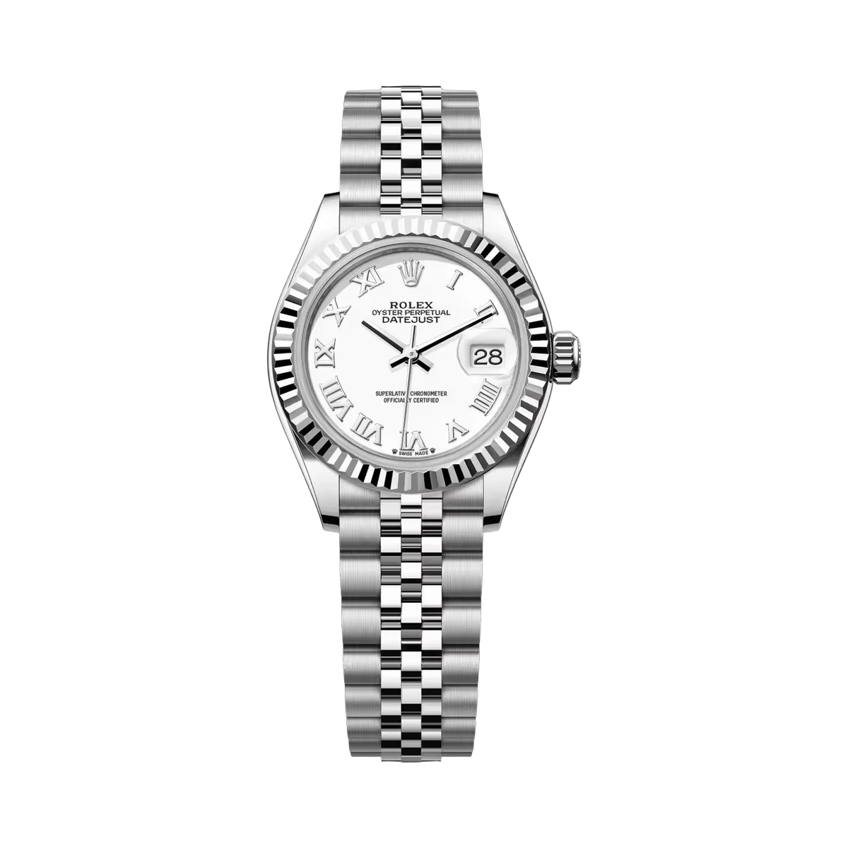 Rolex Datejust 279174 WHRJ WG White Roman 28mm Ladies Watch