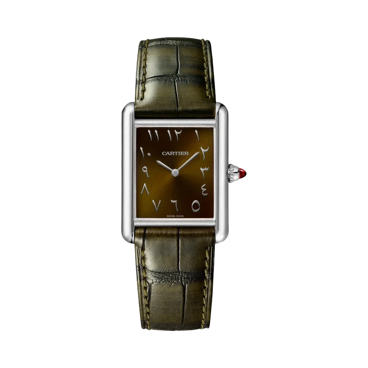 Cartier Tank Louis WGTA0279 Platinum Limited Edition 33.7mm Green Sunray Dial Ladies Watch