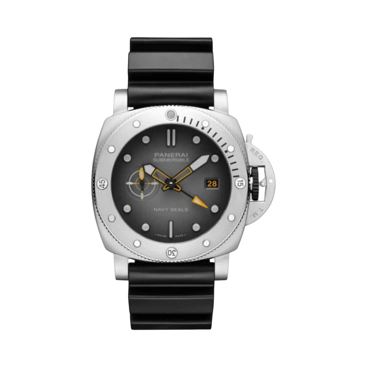 Panerai Submersible PAM01323 GMT Navy Seals Gray Dial 44mm Steel