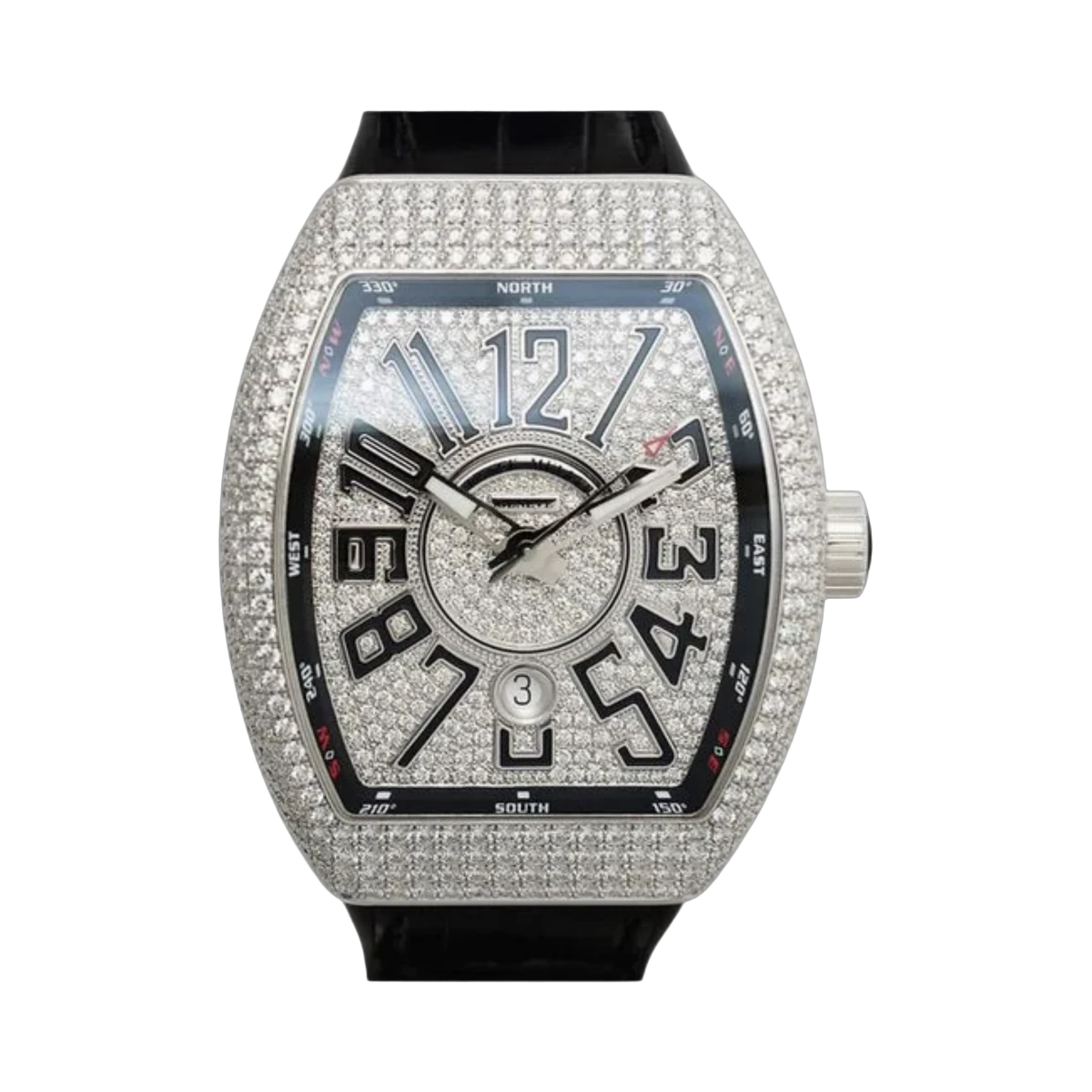 Franck Muller Vanguard Automatic Diamond Paved Dial V45 SC DT AC NR