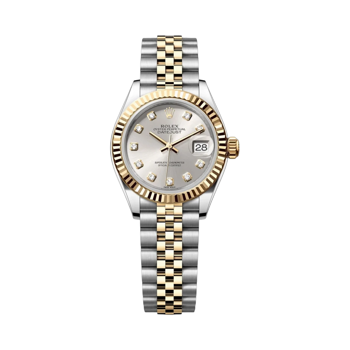 Rolex Datejust 279173 0007 Silven Diamond Dial 28mm Ladies Watch