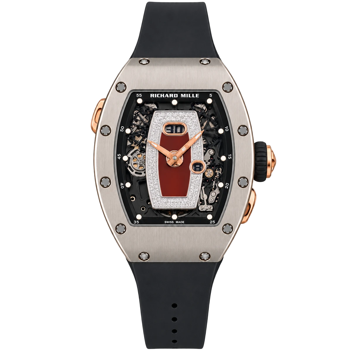 Richard Mille RM 037 White Gold Red Jasper Diamond Dial RM037