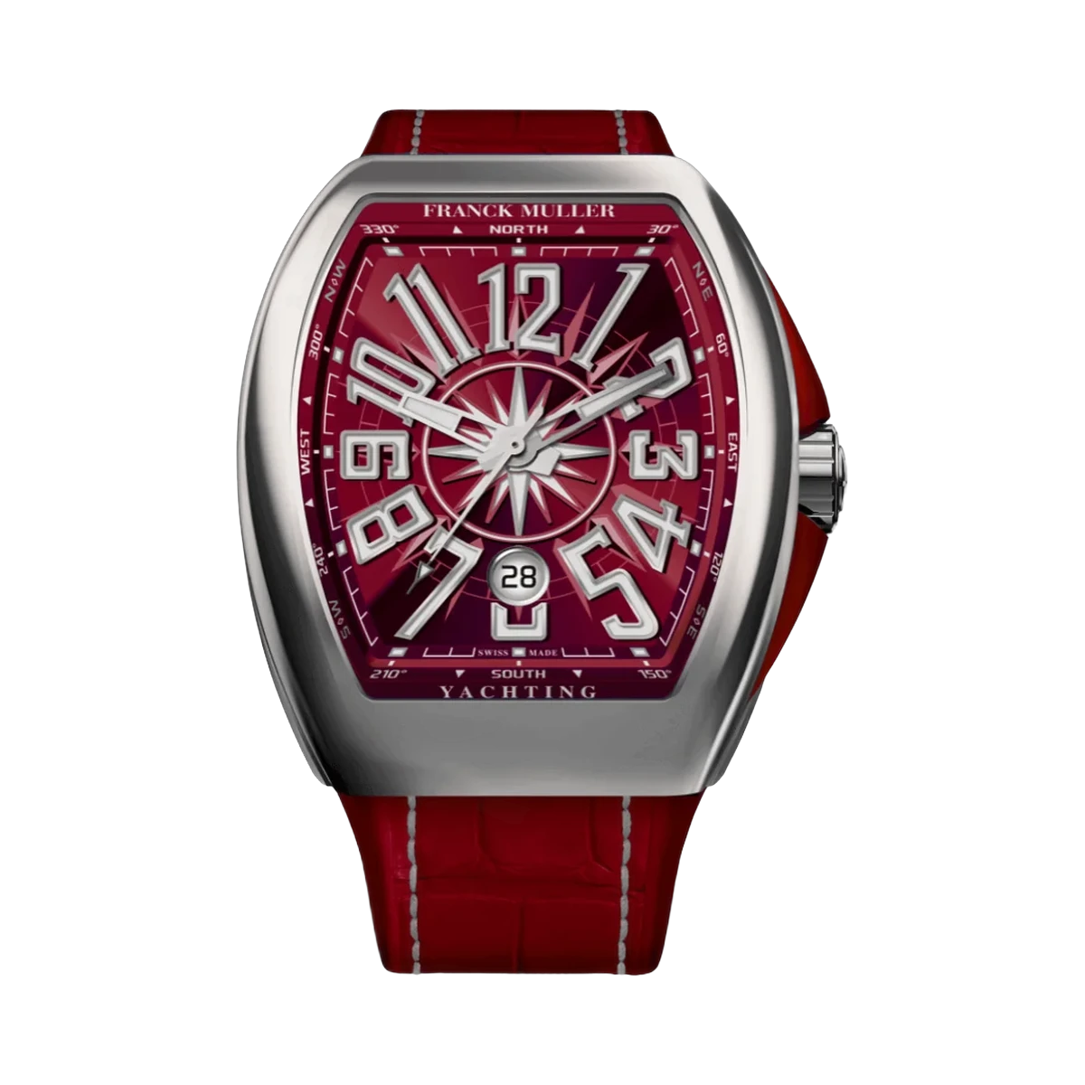 Franck Muller Vanguard Yachting Automatic Burgundy V 45 SC DT AC BO 45mm Herrenuhr mit burgunderfarbenem Zifferblatt